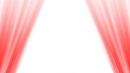 Red velvet stage curtains opening to reveal a black background space