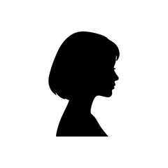 Woman Profile Silhouette - Female Face Side View Icon