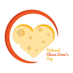 vector graphic of National cheese day good. flat design. flyer design.flat illustration. cheese heart