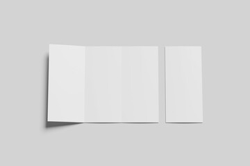 Blank Trifold Brochure Mockup