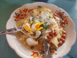 Traditional Indonesian chicken soup
