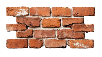Obraz premium Red Brick Wall Texture on Transparent Background