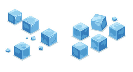 Obraz premium Cool ice cube patterns in transparent style for refreshing design concepts