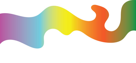 Colorful Gradient Blob Shape on White Background abstract