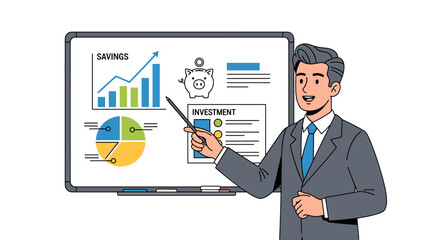 financial advisor presenting investment plans.