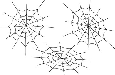 ハロウィンの蜘蛛の巣イラストセット