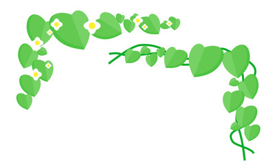Fresh Green Leaf Vine Border For Eco Template And Nature Poster Background
