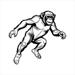 Music and Wild Life Illustrated in Vector Style, This Vibrant Joyful Dancing Animal Illustration Vector is Perfect for Digital Celebration Promotions in Flat Design.