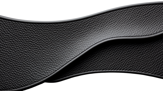 Black textured curves on transparent background