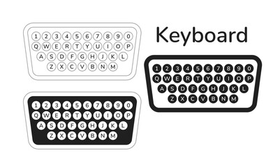 vector illustration of a computer keyboard