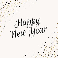 Beautiful 4K Happy New Year for All Design with Fireworks, Gold Text, Balloons, and Festive Celebration Background