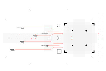 Futuristic HUD and GUI design elements  for sci-fi interfaces, tech visuals, games, and motion graphics
