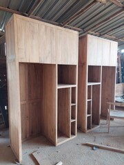 Bookcase made of teak wood