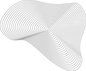 Liquid shape made of lines with blend effect. Modern design