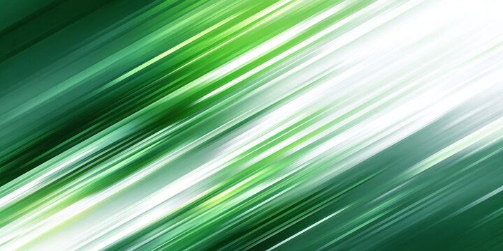 Dynamic streaks of vibrant green and white light move diagonally across the background