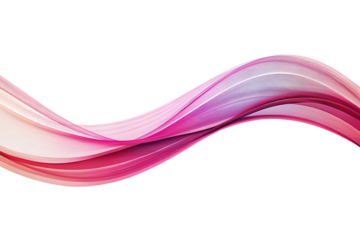 Flowing abstract pink and white wave graphic with subtle texture, cutout, PNG isolated on white or transparent background