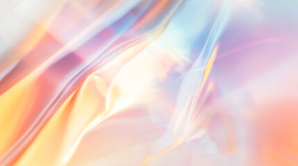 Obraz premium やわらかな光が流れるホログラフィック背景