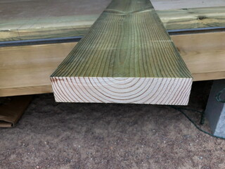 cross-section, end face of planed board, annual rings