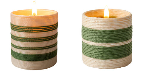 Embroidery candle light on a transparent background