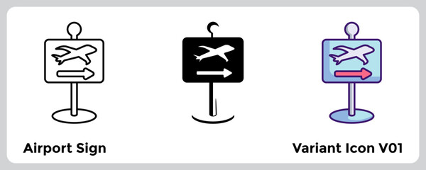 Fototapeta premium Airport Sign