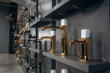 Hand Adjusting Luxury Faucet Handle in Modern Interior Display