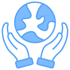 Save The Planet Blue Icon