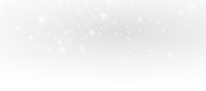 Snowflakes falling christmas decoration isolated background. White snow flying on transparent PNG