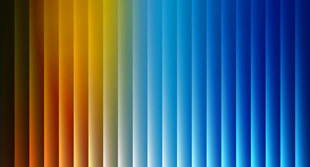 Vibrant gradient background with vertical lines transitioning from warm orange to cool blue, creating a dynamic effect