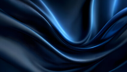 Obraz premium A close-up image of smooth, flowing blue fabric creating an elegant, luxurious texture for various applications.