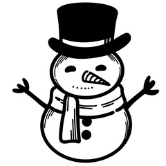 Christmas Snowman Doodle