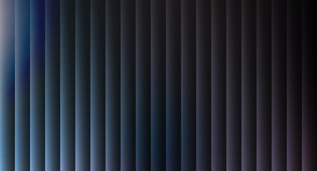 Fototapeta premium Abstract background with vertical lines and gradient from blue to black and white color shades