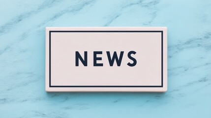 Breaking News Banner, News sign on a textured blue background.