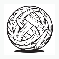 black and white abstract sphere