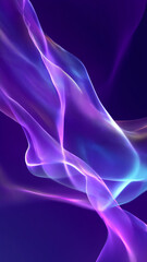 Naklejka premium 流れるデジタルデータと光の波の抽象的背景（AI、ビッグデータ、テクノロジー）