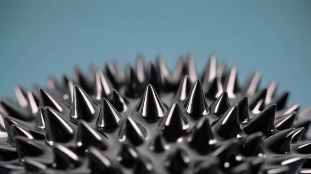 磁性流体が磁力に反応するマクロ撮影