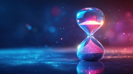 Ethereal hourglass display art gallery 3d visualization modern space artist's perspective kanjodnok transparent object