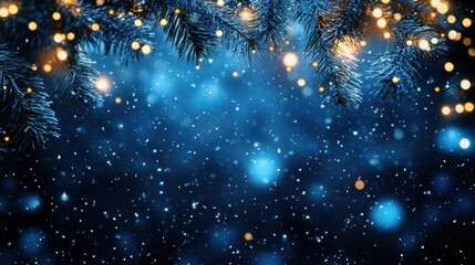 Illuminate winter nights kanjodnok cold winter fairy lights blue glowing display chilly environment enchanting concept