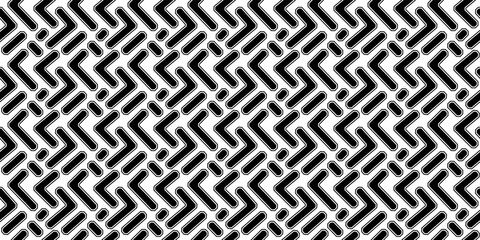 High-Contrast Black and White Zigzag Seamless Pattern