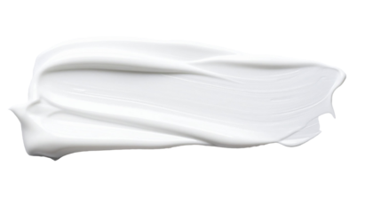 textured abstract white color paint stroke isolated on transparent background, png