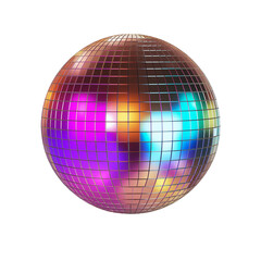 disco ball isolated on transparent background, png