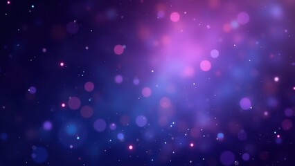 Purple pink bokeh lights glowing softly across dark cosmic background with copyspace, concept of night club, romantic evening, fantasy backdrop