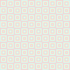 Seamless pastel geometric background pattern with colorful squares.