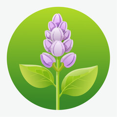 Beautiful flower flat style vector illustration
2