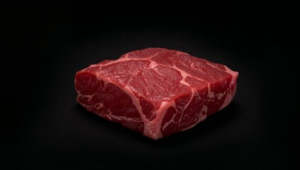 Obraz premium Crimson Block, Marbled Design on Dark Plane Texture and Color Contrast.