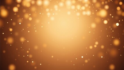 Golden glitter particles sparkling on dark surface under warm bokeh lights with copyspace, concept of luxury celebration, award ceremony, festive elegance
