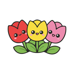 tulip vector illustration design	
