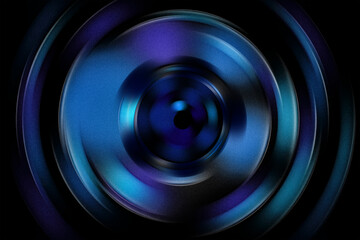Abstract swirling blue and purple concentric circles