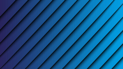 Abstract blue gradient background with diagonally aligned linear stripes
