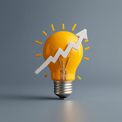 Light Bulb Idea Leading To Financial Progress