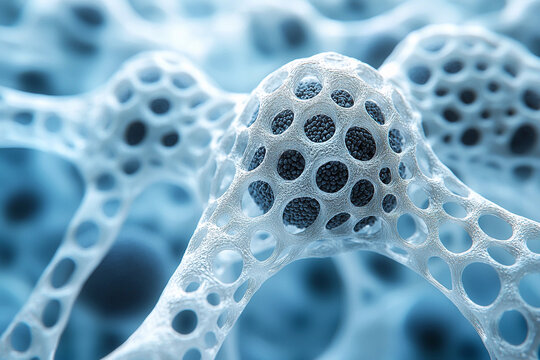 Microscopic view of activated carbon surface structure Generative AI